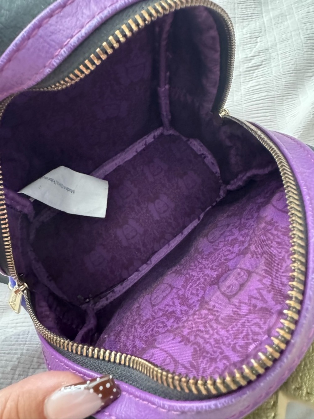 Loungefly Disney Villain Queen Purple Black Gold Mini Backpack - Picture 3 of 4
